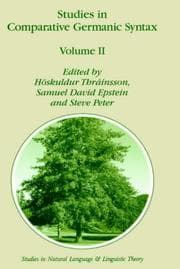 Tapa de Studies in comparative Germanic syntax