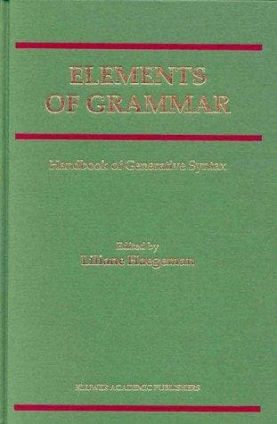 Tapa de Elements of grammar