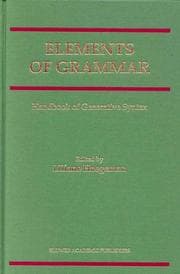Tapa de Elements of grammar