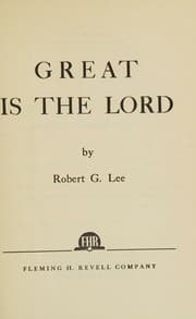 Tapa de Great is the Lord