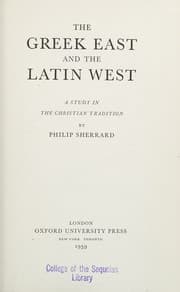 Tapa de The Greek East and the Latin West