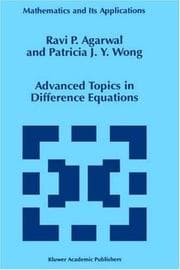 Tapa de Advanced topics in difference equations