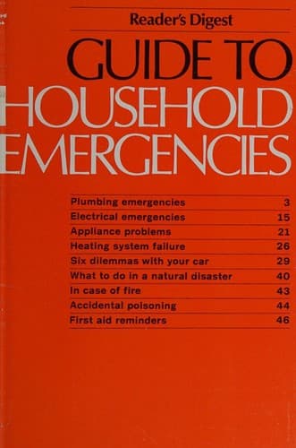 Tapa de Guide to Household Emergencies