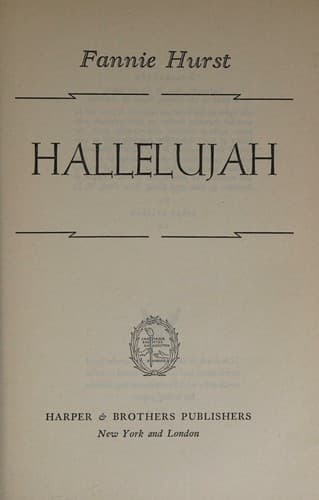 Tapa de Hallelujah