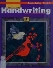 Tapa de Handwriting with a Simplified Alphabet 5 Teacher's Edition