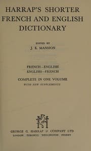 Tapa de Harrap's shorter French and English dictionary
