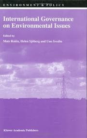 Tapa de International governance on environmental issues