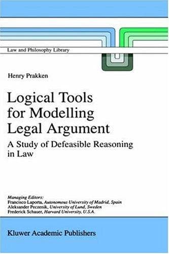 Tapa de Logical tools for modelling legal argument