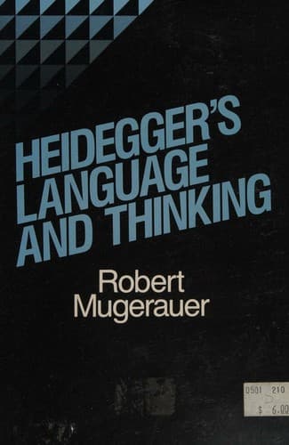 Tapa de Heidegger's language and thinking