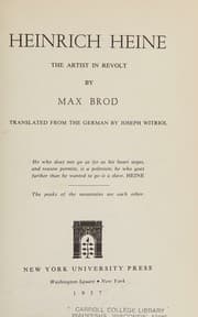 Tapa de Heinrich Heine; the artist in revolt