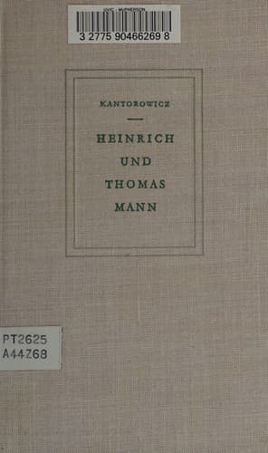 Tapa de Heinrich und Thomas Mann