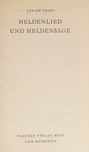 Tapa de Heldenlied und Heldensage