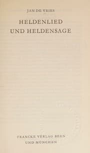 Tapa de Heldenlied und Heldensage