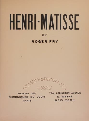 Tapa de Henri-Matisse