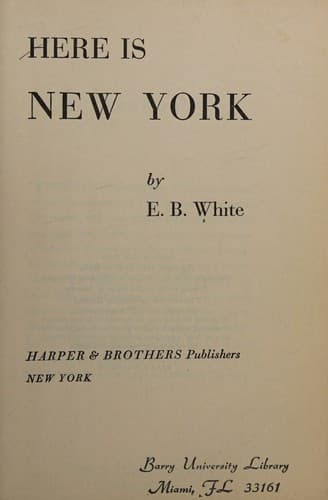 Tapa de Here is New York