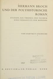 Tapa de Hermann Broch und der Polyhistorische Roman