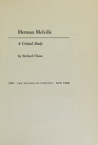 Tapa de Herman Melville-A Critical Study