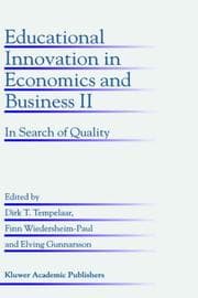 Tapa de Educational innovation in economics and business