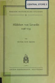 Tapa de Hildebert von Lavardin, 1056-1133