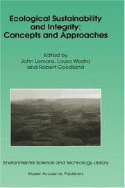 Tapa de Ecological sustainability and integrity