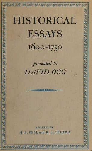 Tapa de Historical Essays 1600-1750