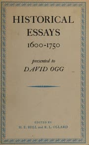 Tapa de Historical Essays 1600-1750