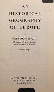 Tapa de An Historical Geography of Europe