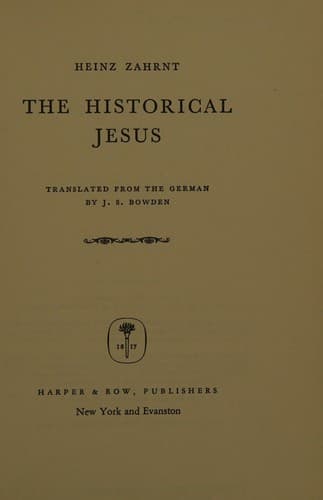 Tapa de The historical Jesus