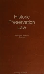 Tapa de Historic preservation law