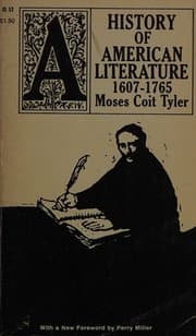 Tapa de A history of American literature, 1607-1765