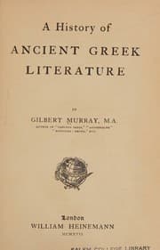 Tapa de A History of Ancient Greek Literature