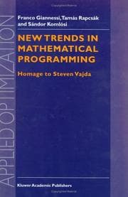 Tapa de New trends in mathematical programming