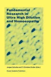 Tapa de Fundamental research in ultra high dilution and homoeopathy