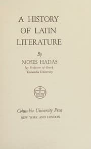 Tapa de A History of Latin Literature