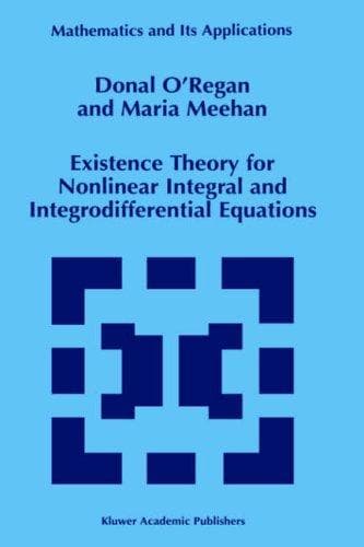 Tapa de Existence theory for nonlinear integral and integrodifferential equations