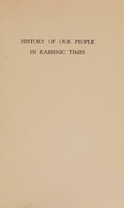 Tapa de History of our people in Rabbinic times