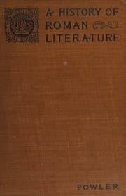 Tapa de History of Roman Literature (Twentieth Century Text-Books)