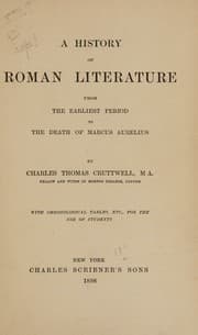 Tapa de A history of Roman literature