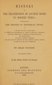 Tapa de History of the transmission of ancient books to modern times
