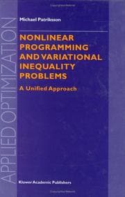 Tapa de Nonlinear programming and variational inequality problems