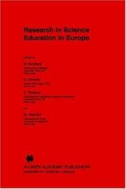 Tapa de Research in science education in Europe