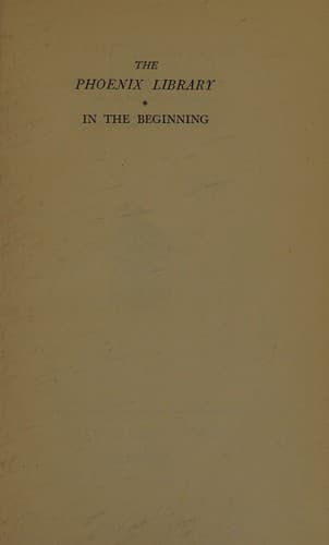 Tapa de In the Beginning (Phoenix Library series)