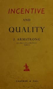 Tapa de Incentive and Quality by J. Armstrong