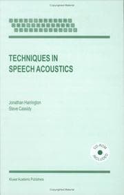 Tapa de Techniques in speech acoustics