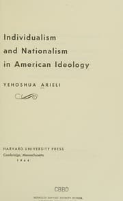 Tapa de Individualism and nationalism in American ideology
