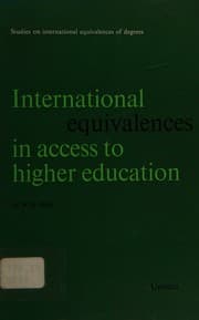 Tapa de International equivalences in access to higher education