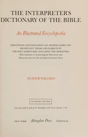 Tapa de The Interpreter's dictionary of the Bible