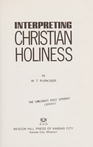Tapa de Interpreting Christian Holiness