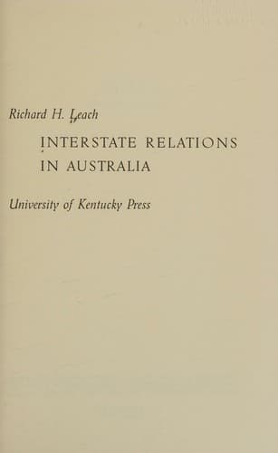 Tapa de Interstate relations in Australia
