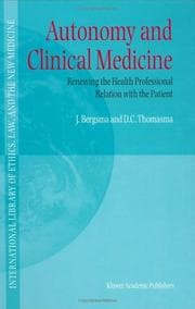 Tapa de Autonomy and clinical medicine